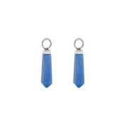 EAR ME UP Charm Obelisk Silber-Blau von COEUR DE LION