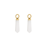 EAR ME UP Charm Obelisk Gold-Weiß