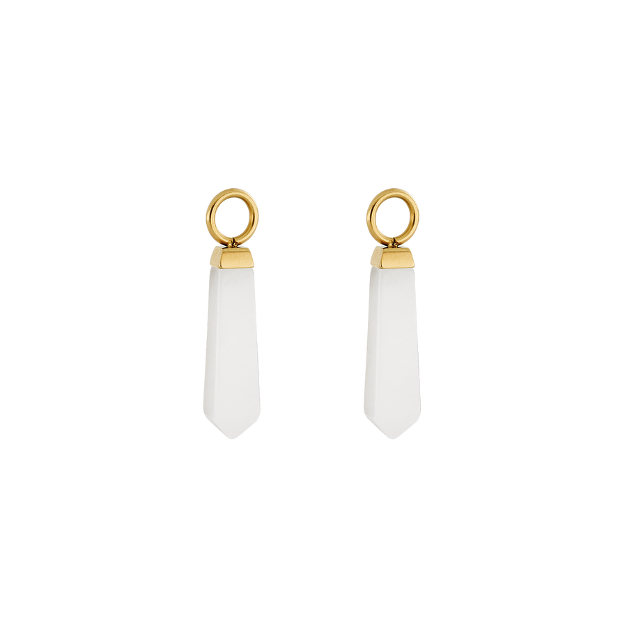 EAR ME UP Charm Obelisk Gold-Weiß
