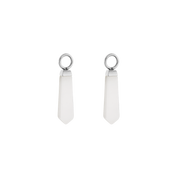EAR ME UP Charm Obelisk Silber-Weiß von COEUR DE LION