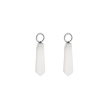 EAR ME UP Charm Obelisk Silber-Weiß