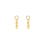 EAR ME UP Charm Spikes Trio Bar gold von COEUR DE LION