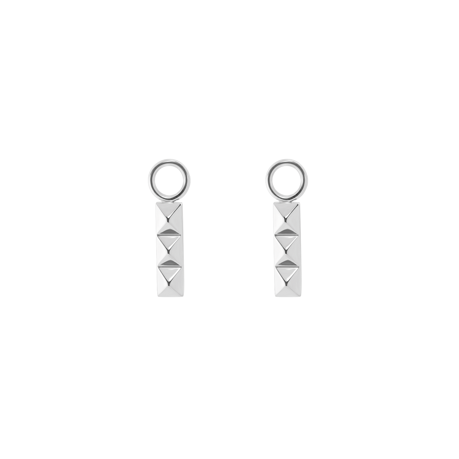 EAR ME UP Charm Spikes Trio Bar silber