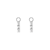 EAR ME UP Charm Spikes Trio Bar silber