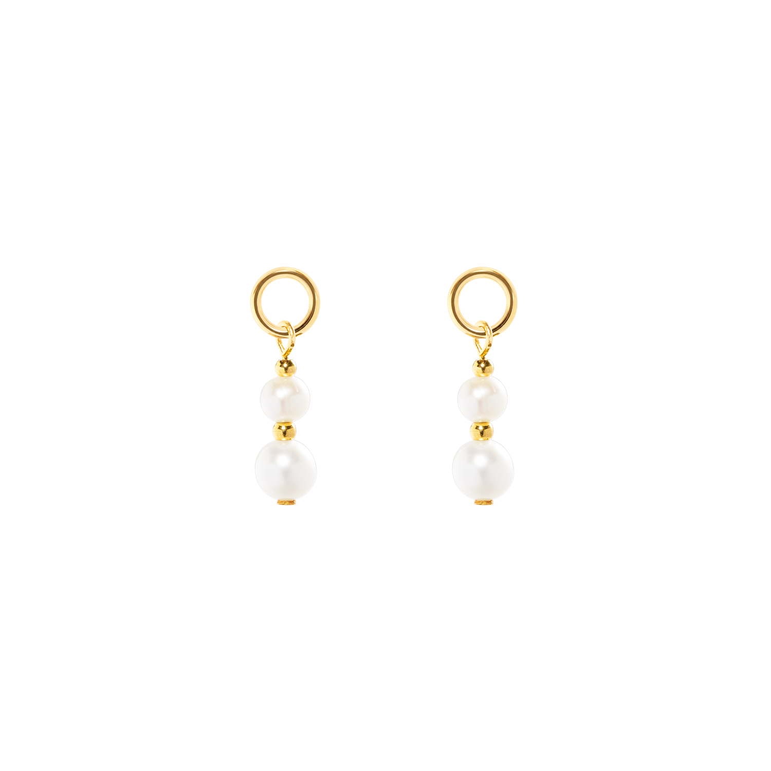 EAR ME UP Charm Pearls gold-weiß
