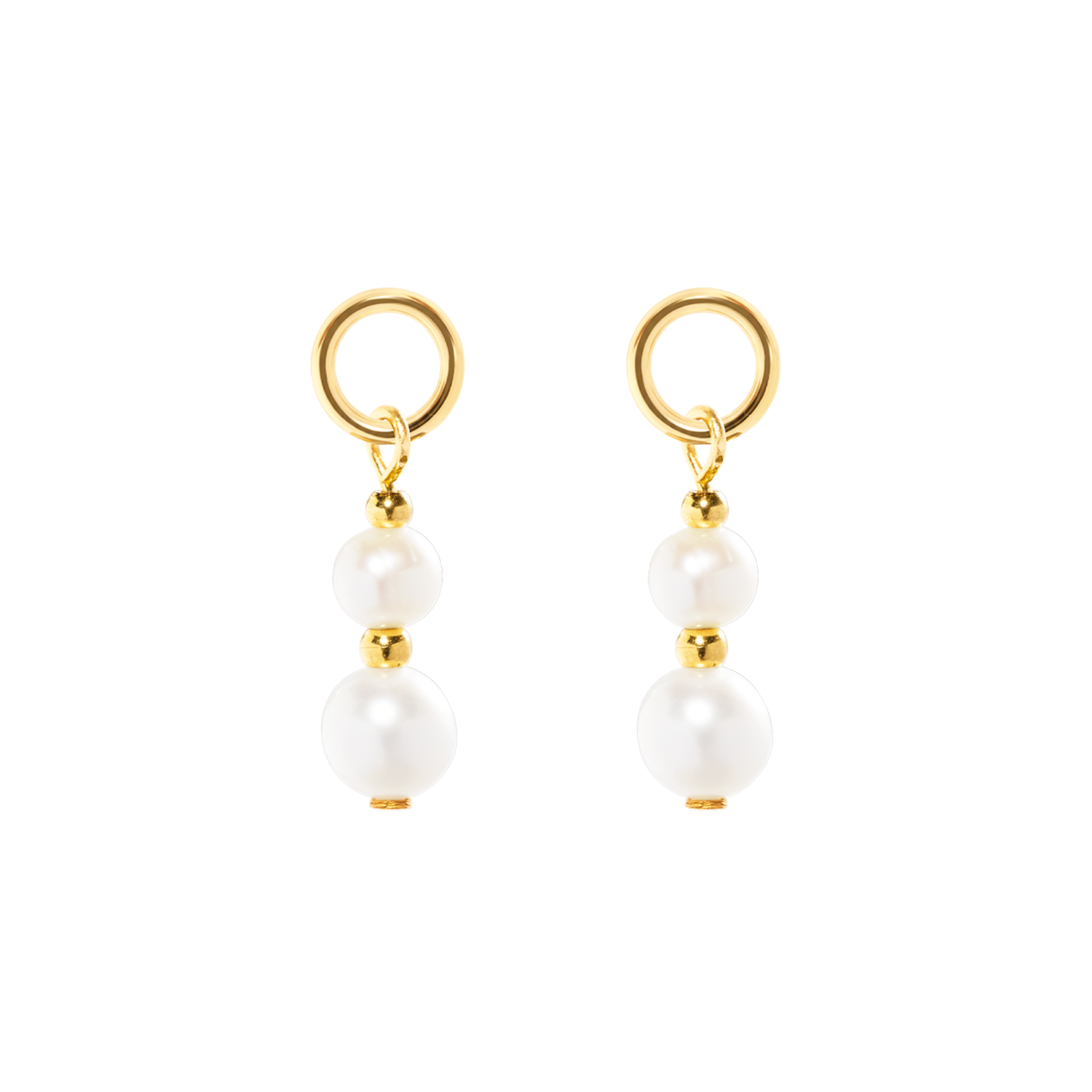 EAR ME UP Charm Pearls gold-weiß
