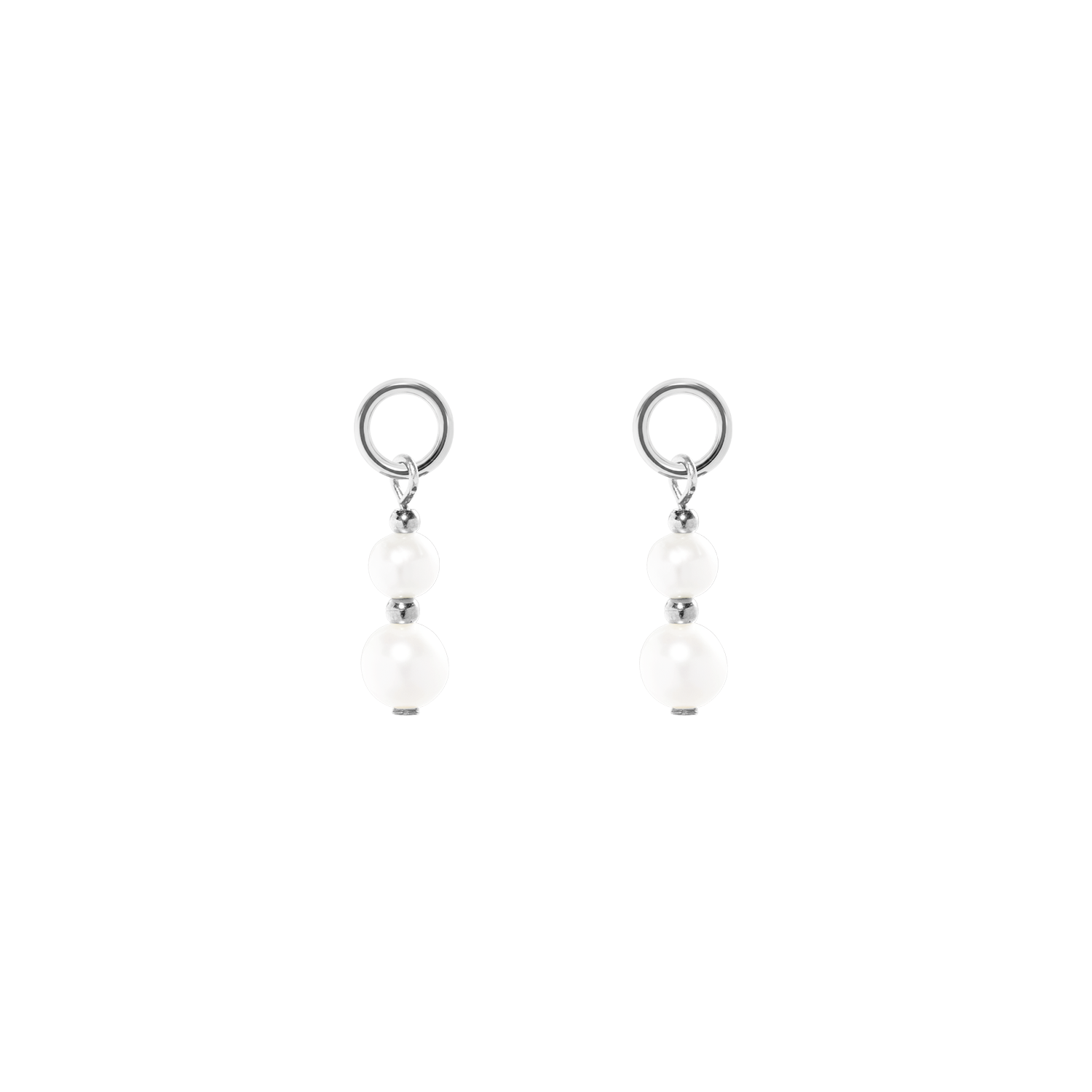 EAR ME UP Charm Pearls silber-weiß