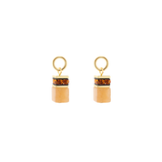 EAR ME UP Charm GeoCUBE® gold-orange von COEUR DE LION