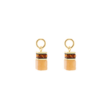 EAR ME UP Charm GeoCUBE® gold-orange
