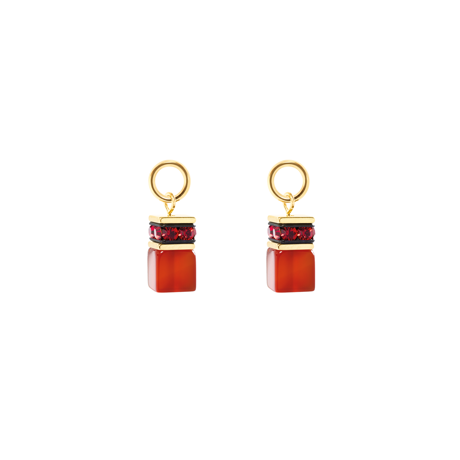 EAR ME UP Charm GeoCUBE® gold-rot