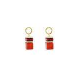 EAR ME UP Charm GeoCUBE® gold-rot