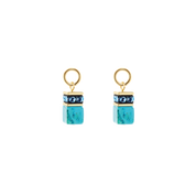 EAR ME UP Charm GeoCUBE® gold-türkis von COEUR DE LION
