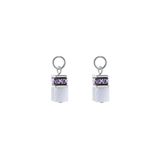 EAR ME UP Charm GeoCUBE® silber-hellblau