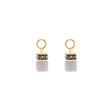 EAR ME UP Charm GeoCUBE® gold-grau