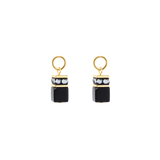 EAR ME UP Charm GeoCUBE® gold-schwarz