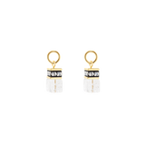 EAR ME UP Charm GeoCUBE® gold-kristall