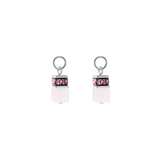 EAR ME UP Charm GeoCUBE® silber-rosa