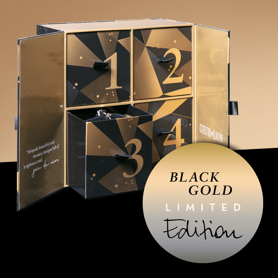 Adventskalender Schwarz Gold