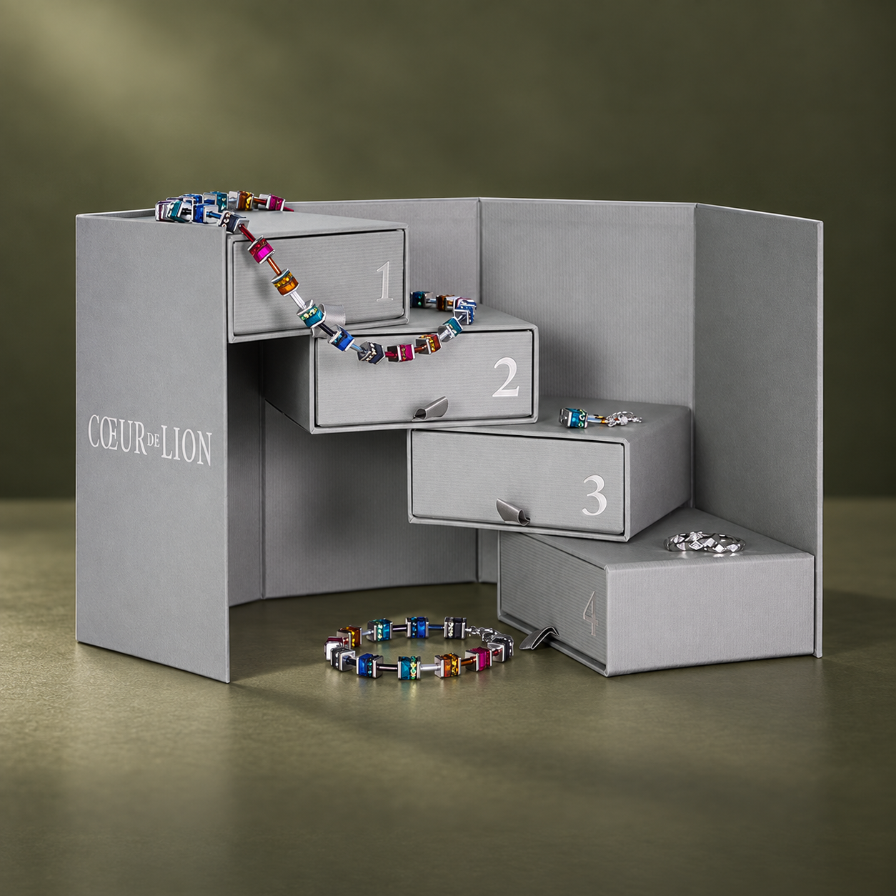 Adventskalender Classic Multicolor Winter silber