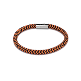 Armband Metall geflochten orange-schwarz