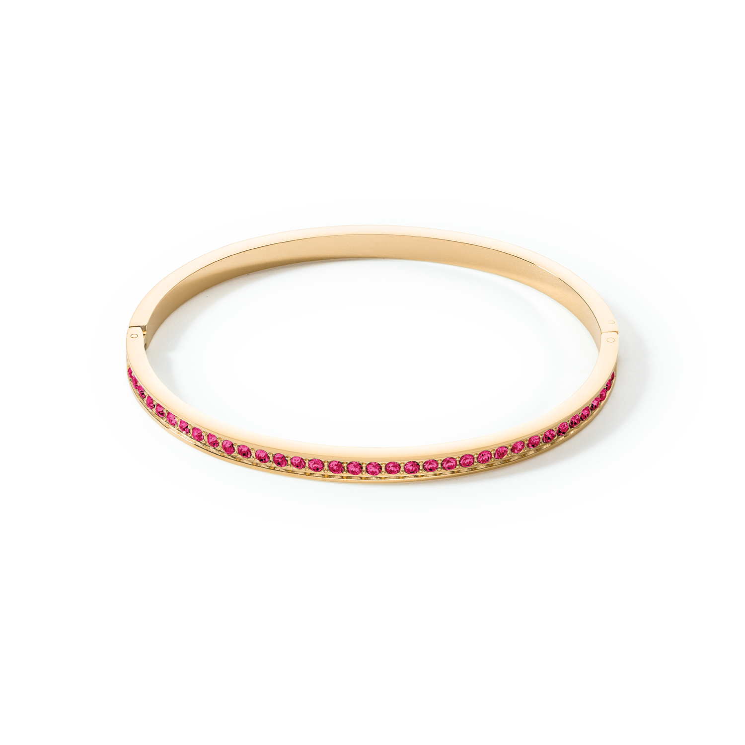 Armreif Edelstahl & Kristalle Gold Pink 19