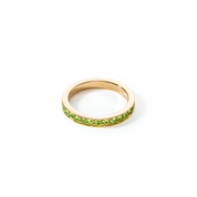 Ring Edelstahl & Kristalle slim gold grün von COEUR DE LION
