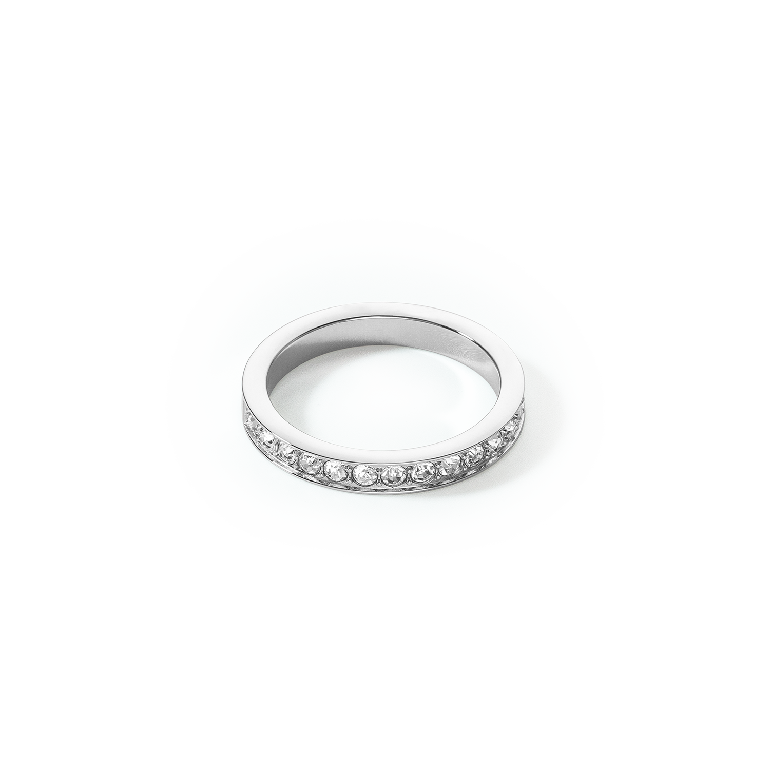 Ring Edelstahl & Kristalle silber kristall