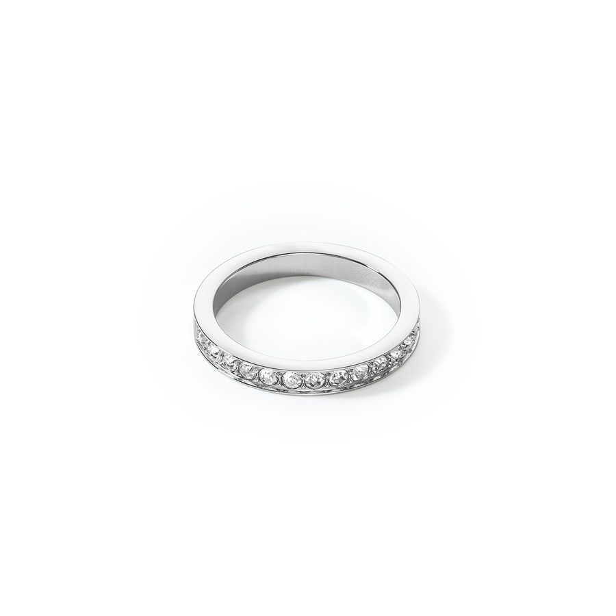 Ring Edelstahl & Kristalle silber kristall