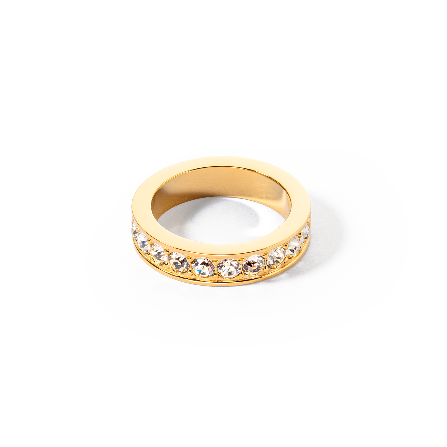 Ring Edelstahl & Kristalle gold kristall von COEUR DE LION