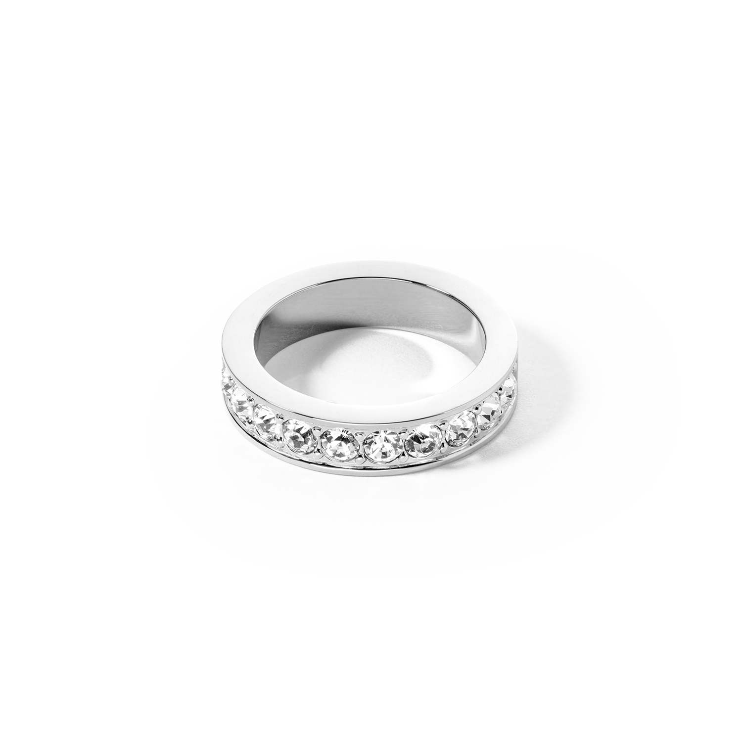 Ring Edelstahl &amp; Kristalle silber kristall von COEUR DE LION