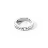 Ring Edelstahl & Kristalle silber kristall
