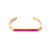 Armreif Cuff Square Stripes gold-pink von COEUR DE LION