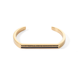 Armreif Cuff Square Stripes gold-schwarz