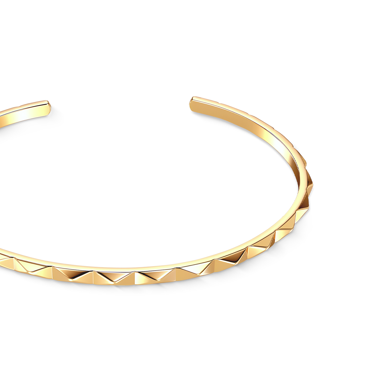 Offener Armreif Spikes Gold