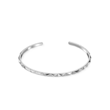 Offener Armreif Spikes Silber