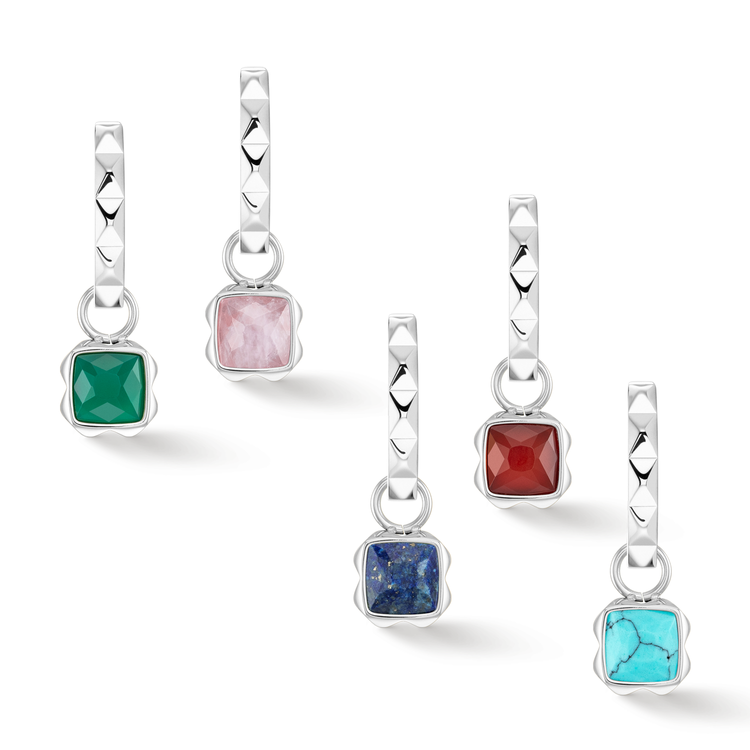 Ohrringe Creole Spikes 23 Silber