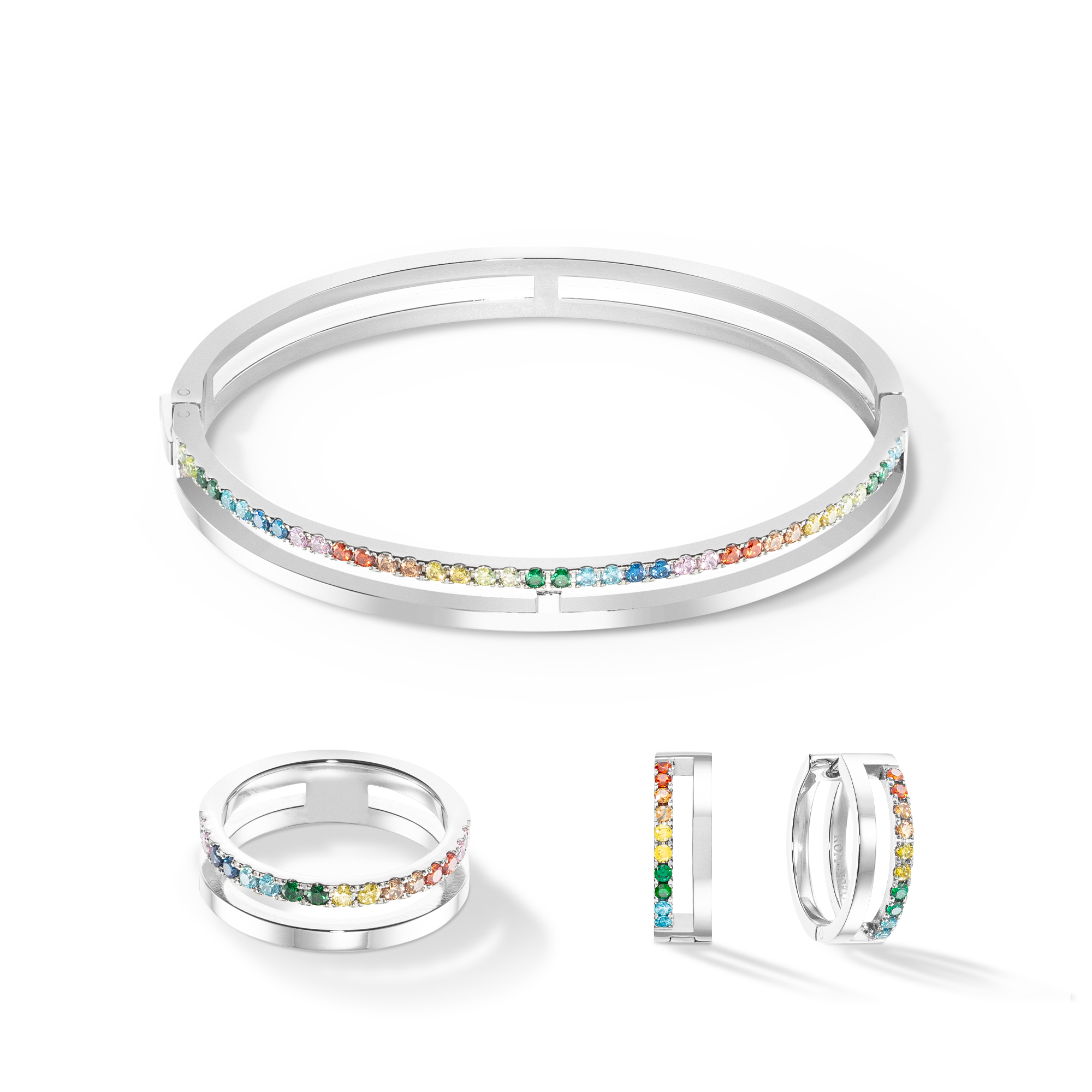 Eternal Unity Creolen silber-multicolor