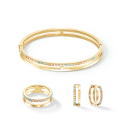Eternal Unity Creolen gold-multicolor pastell von COEUR DE LION – im Set mit passenden Schmuckstücken