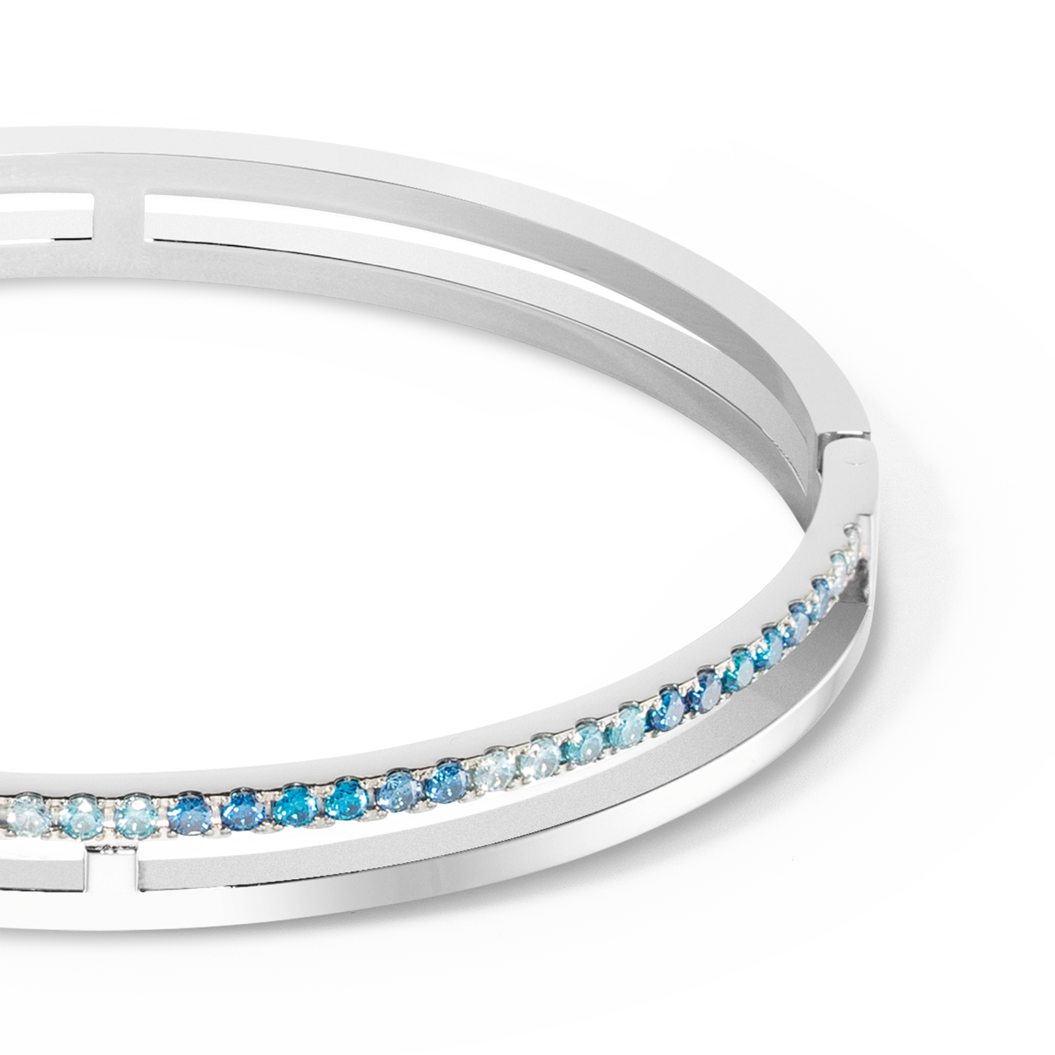 Eternal Unity Armreif silber-blau von COEUR DE LION – Detailaufnahme