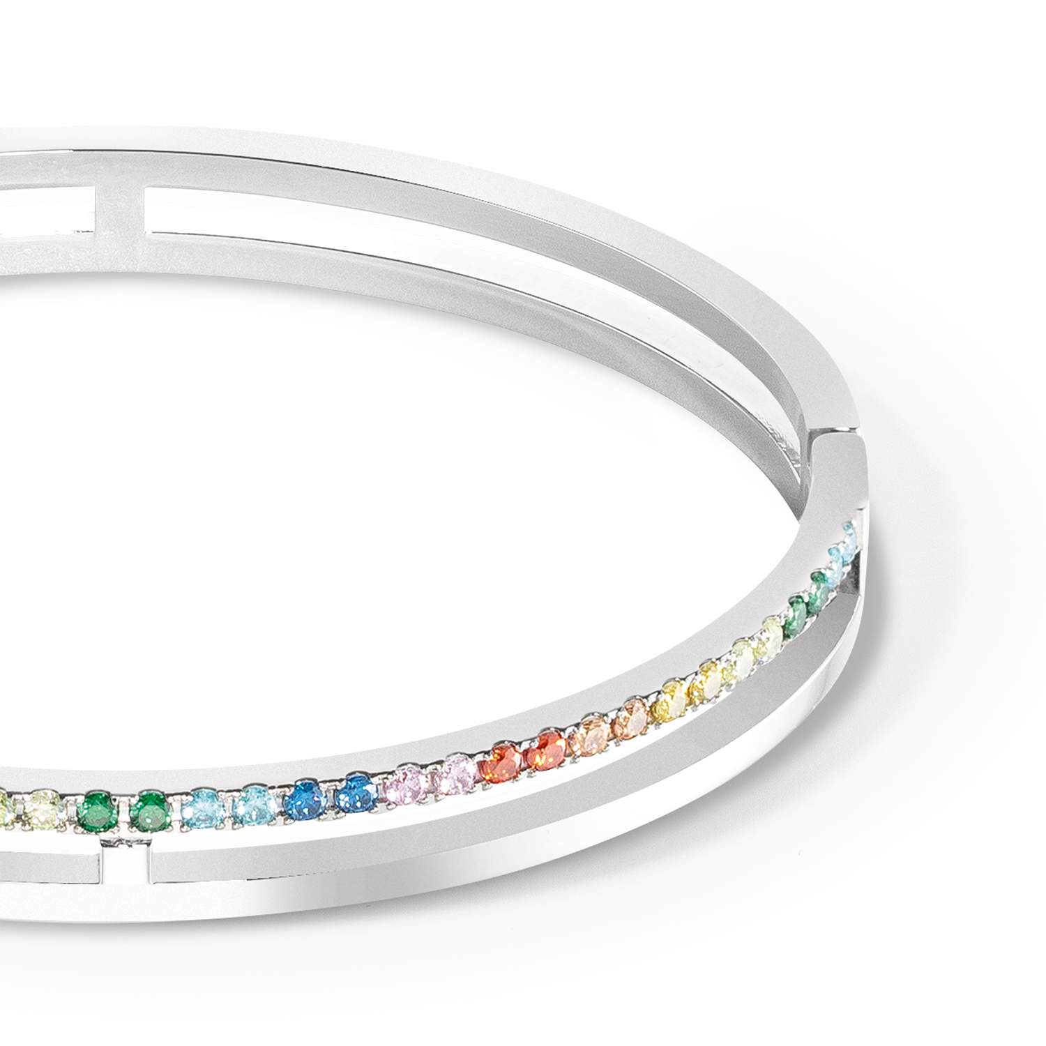 Eternal Unity Armreif silber-multicolor von COEUR DE LION – Detailaufnahme