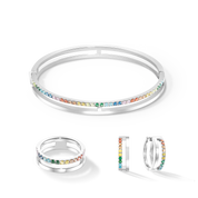 Eternal Unity Armreif silber-multicolor von COEUR DE LION – im Set mit passenden Schmuckstücken