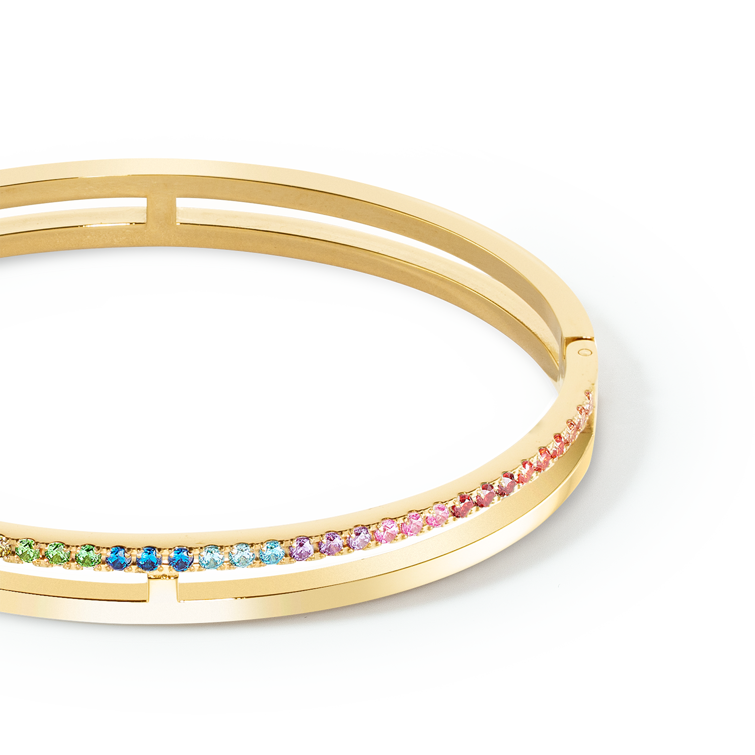 Eternal Unity Armreif gold-rainbow von COEUR DE LION – Detailaufnahme