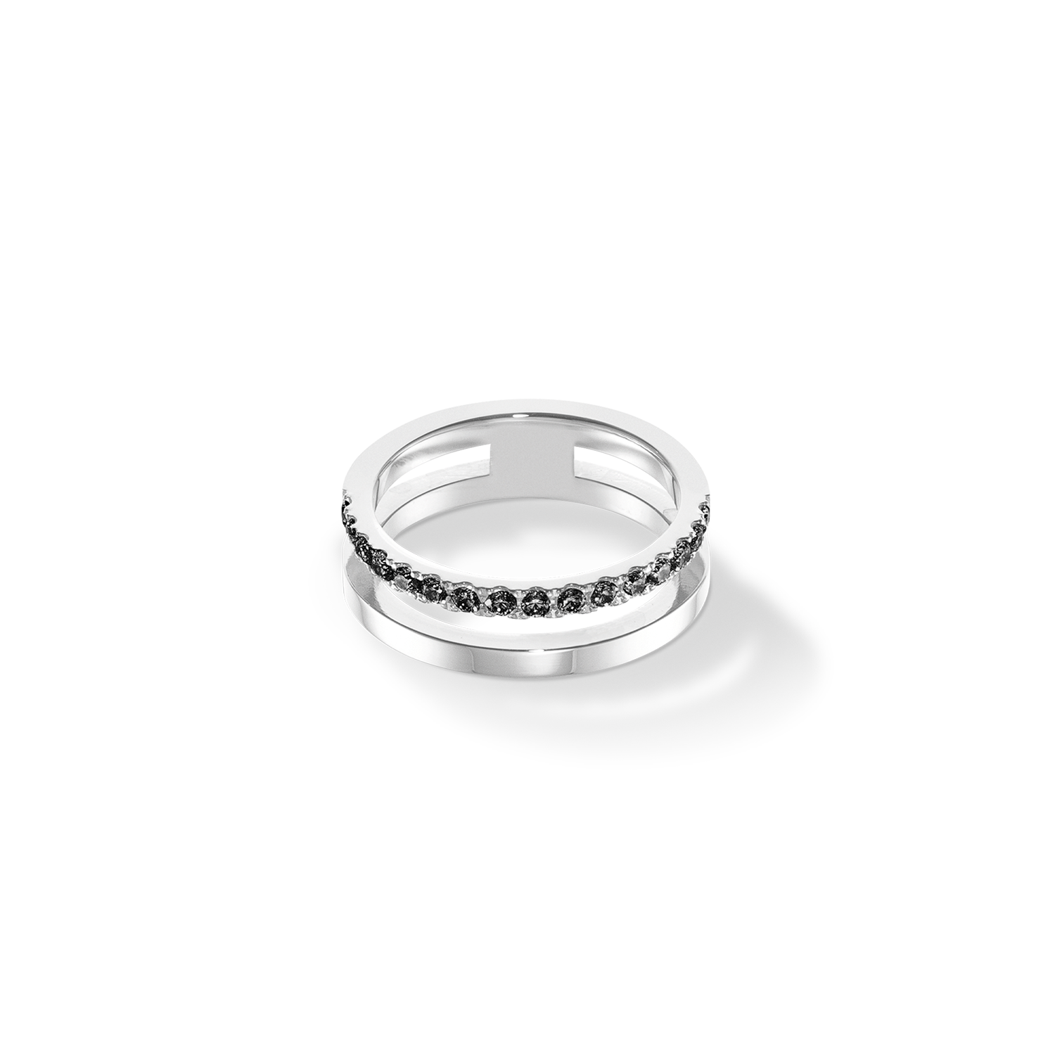 Eternal Unity Ring silber-schwarz von COEUR DE LION