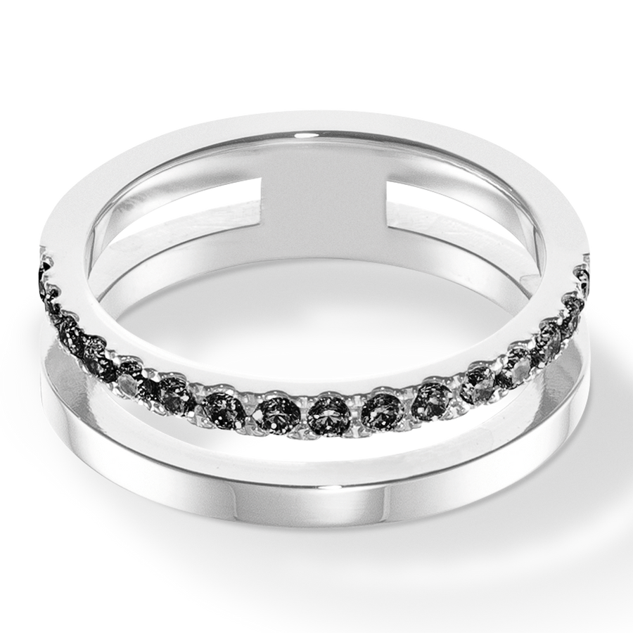 Eternal Unity Ring silber-schwarz