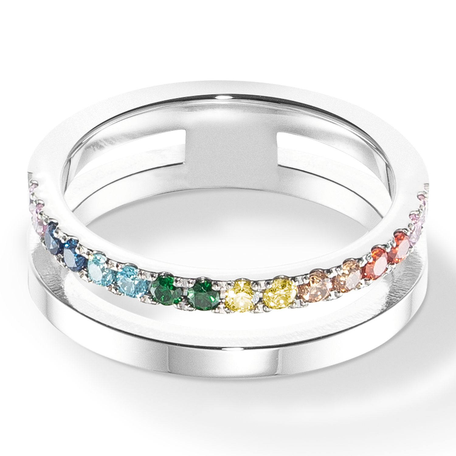 Eternal Unity Ring silber-multicolor von COEUR DE LION – Detailaufnahme