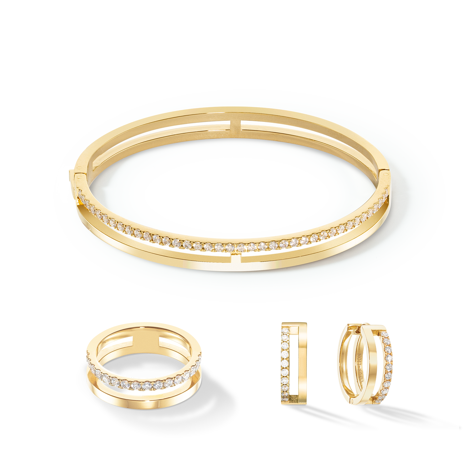 Eternal Unity Ring gold-kristall von COEUR DE LION – im Set mit passenden Schmuckstücken