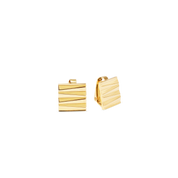 Ohrclips Square Wave Gold