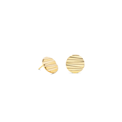 Ohrstecker Round Wave Gold