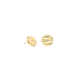 Ohrstecker Round Wave Gold