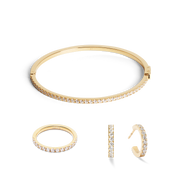 Eternal Love Creole mini gold-kristall von COEUR DE LION – im Set mit passenden Schmuckstücken